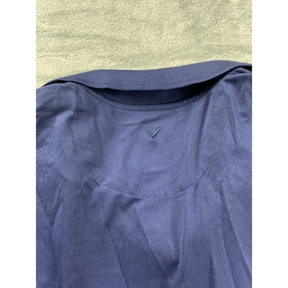 Callaway Shirt Men medium navy Opti Dri Golf Vest Top Pullover half button up - Picture 10 of 13